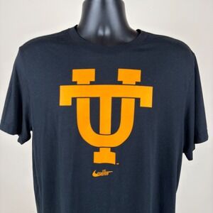 The Nike Tee Mens Tennessee Volunteers Shirt Black Orange DJ6438-010 Size L